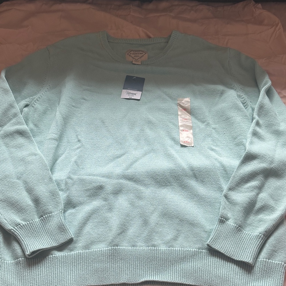 St. John's Bay Men's Blue Haze Crewneck Sweater